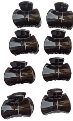 Plastic Hair Clutcher/Claw Clip For Women & Girls Black Pack Of 12