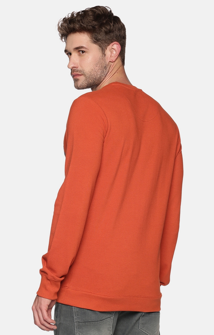 Men's Red Cotton Printed Sweatshirts