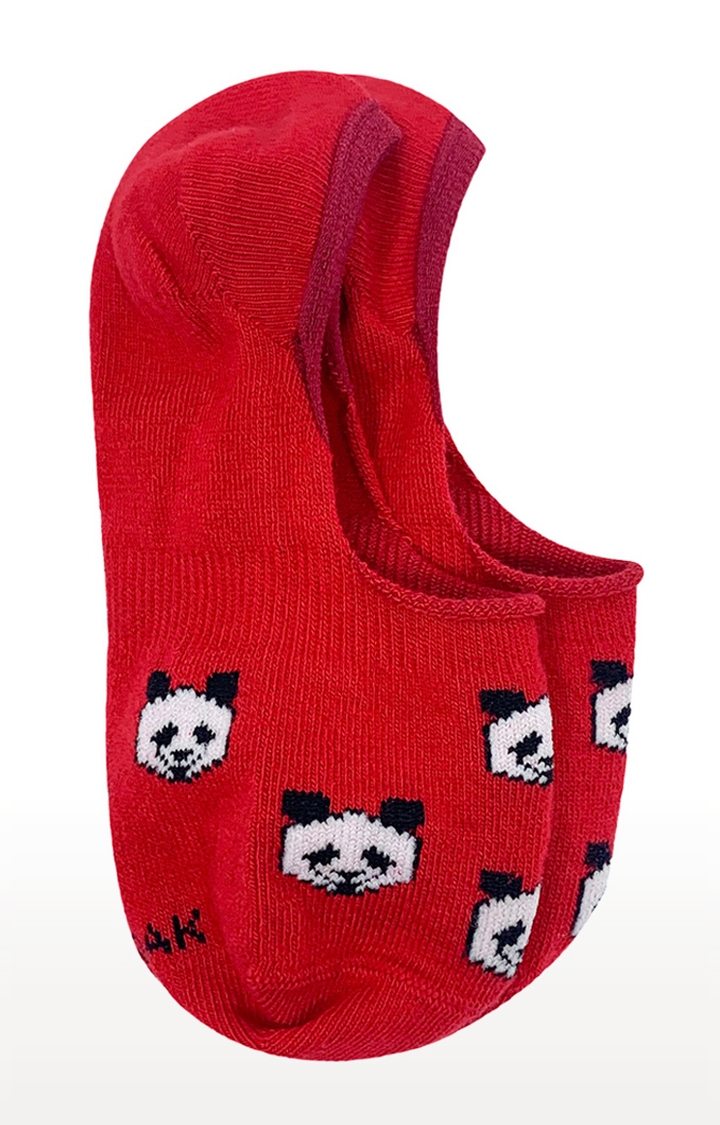 Mint & Oak | Mint & Oak Panda lover - No Show Socks Red Shoe Liner Socks for Women