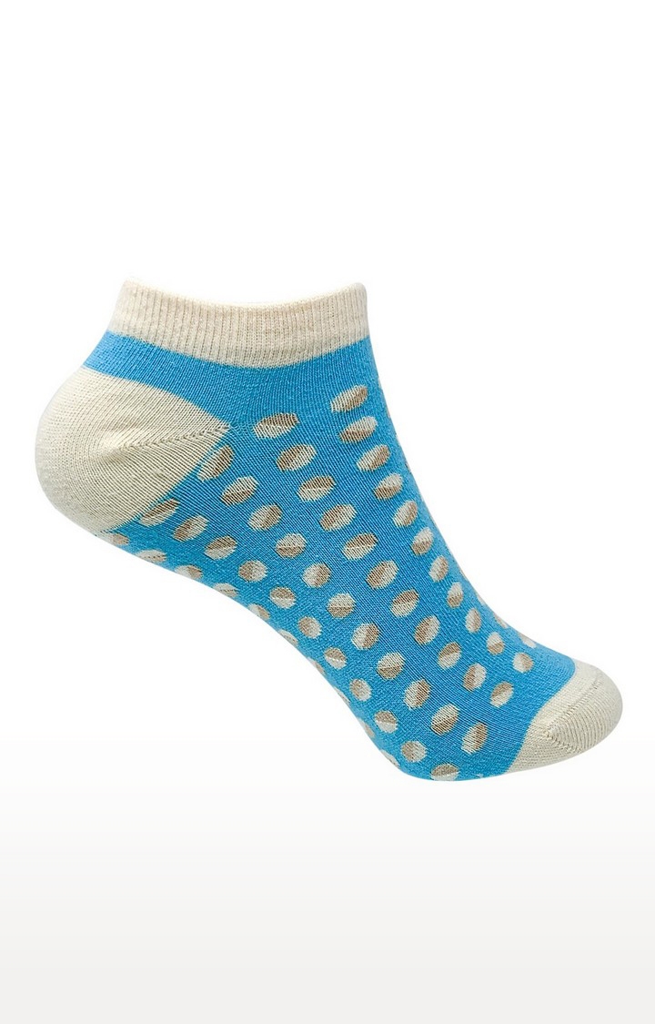 Mint & Oak | Mint & Oak Dot Dot Dot Blue Ankle Length Socks For Women