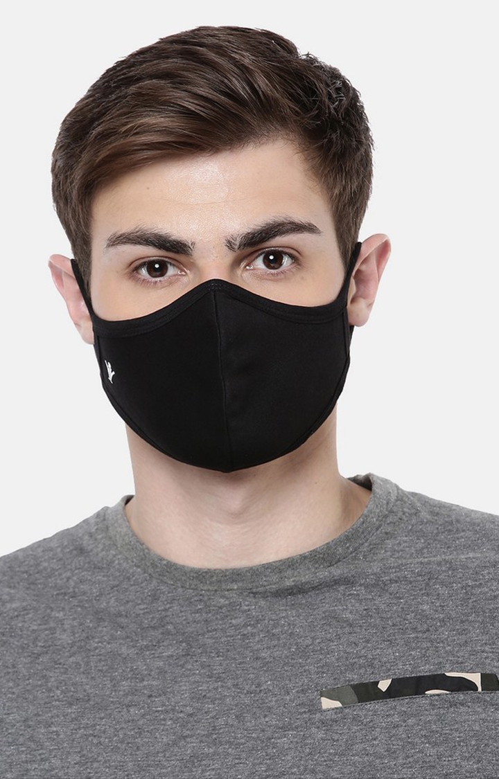 Ramraj Cotton Flexible Face Mask 3 Layer Black