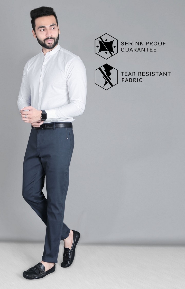 Men's White Cotton Solid Formal Shirt