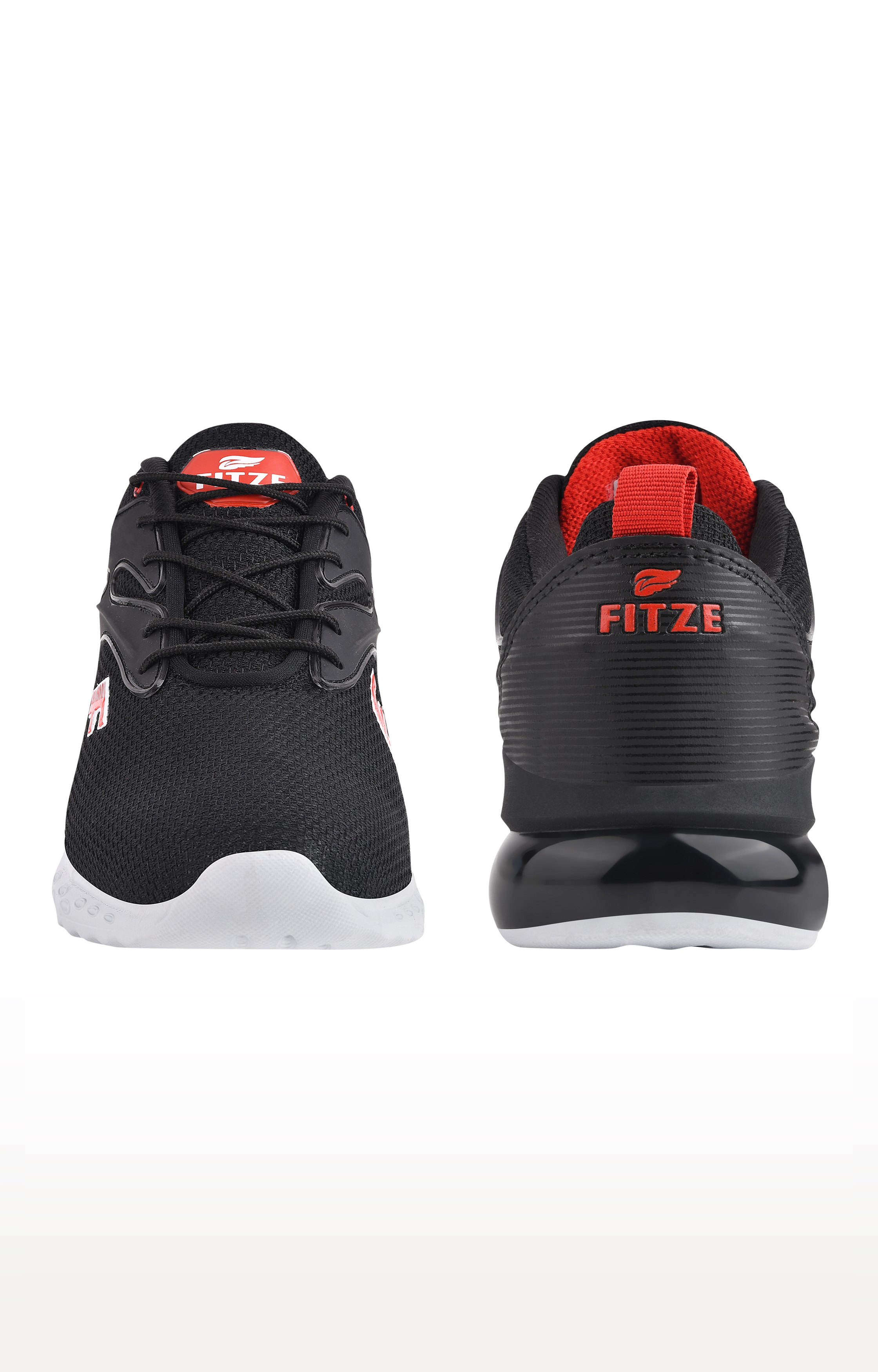 Black Running Shoes (FORCE_02_BLK_RED)
