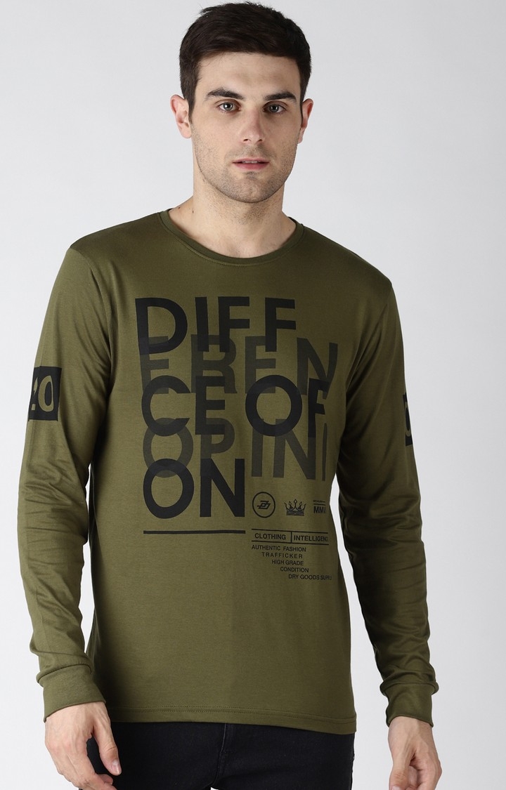 Difference of Opinion | Difference of Opinion Green Printed T-Shirt