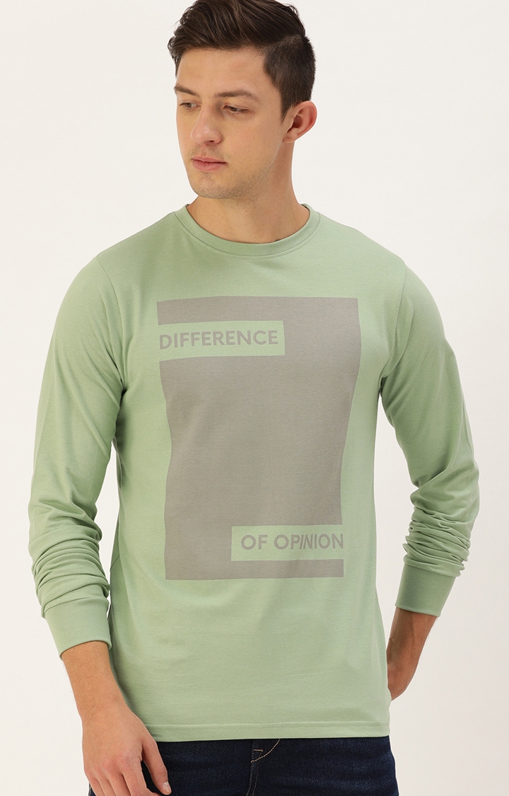 Difference of Opinion | Difference of Opinion Full Sleeve Green Printed T-Shirt