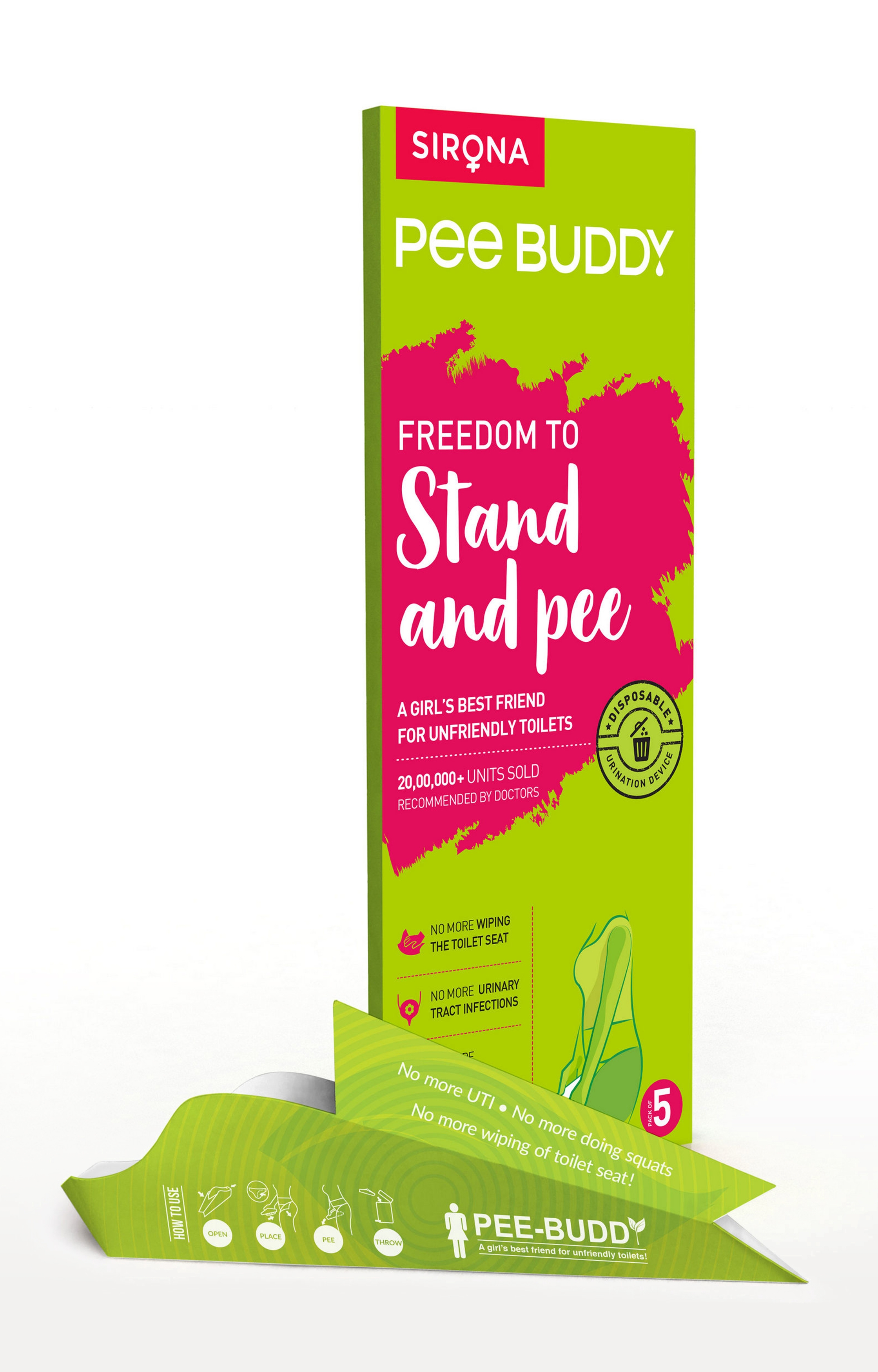 PEE BUDDY | Peebuddy - Disposable, Portable Female Urination Device For Women - 5 Funnels