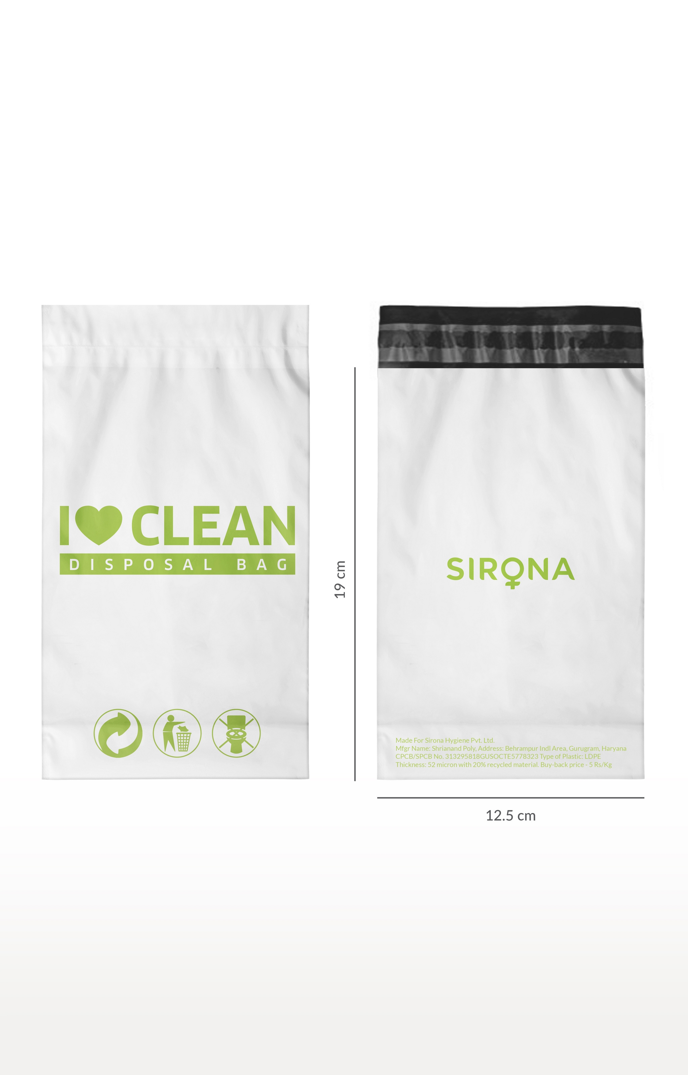 Sirona | Sirona Sanitary and Diapers Disposal Bag 45 Bags 2