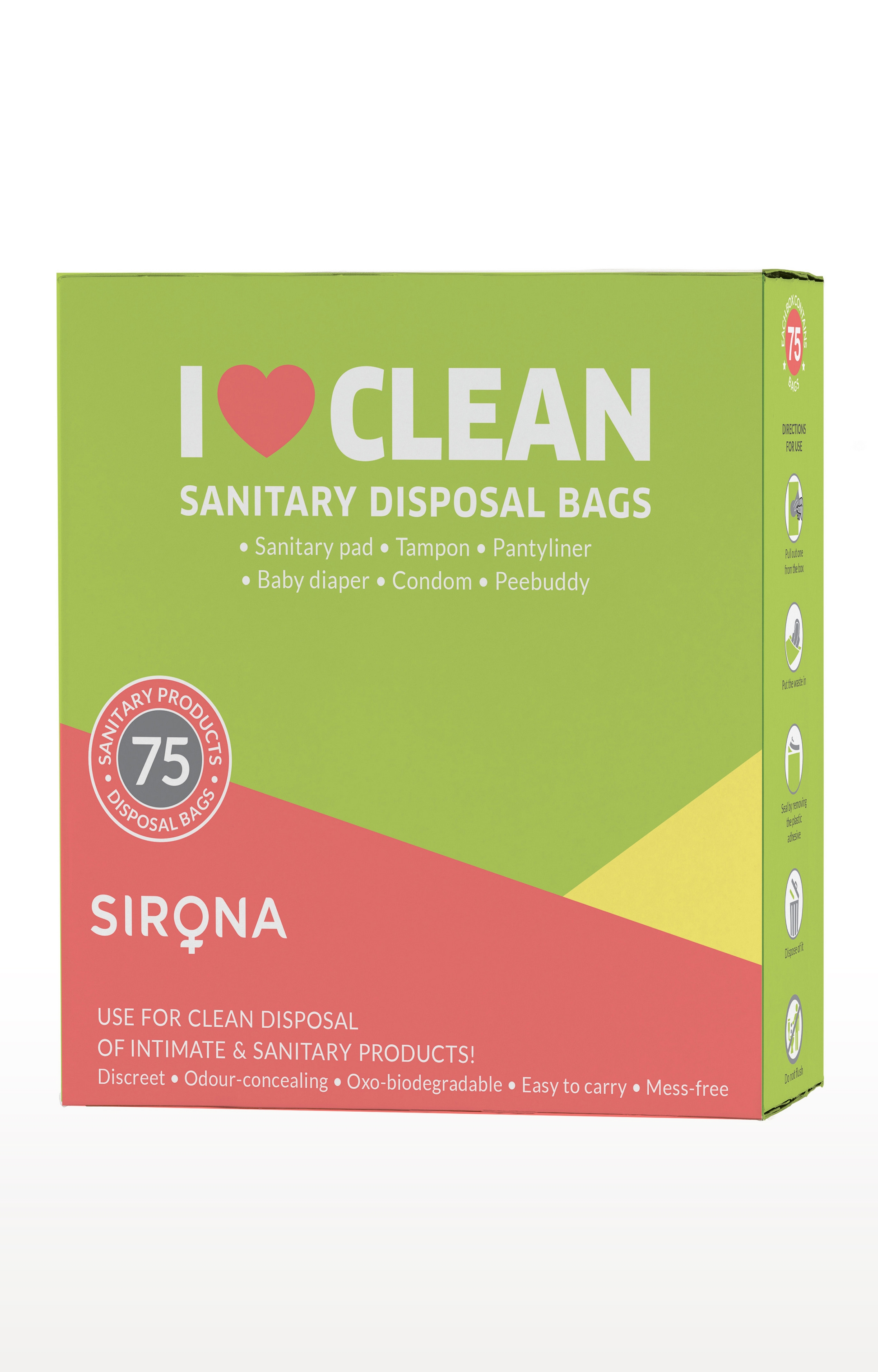 Sirona | Sirona Sanitary and Diapers Disposal Bag Pack 1 (75 Bags)