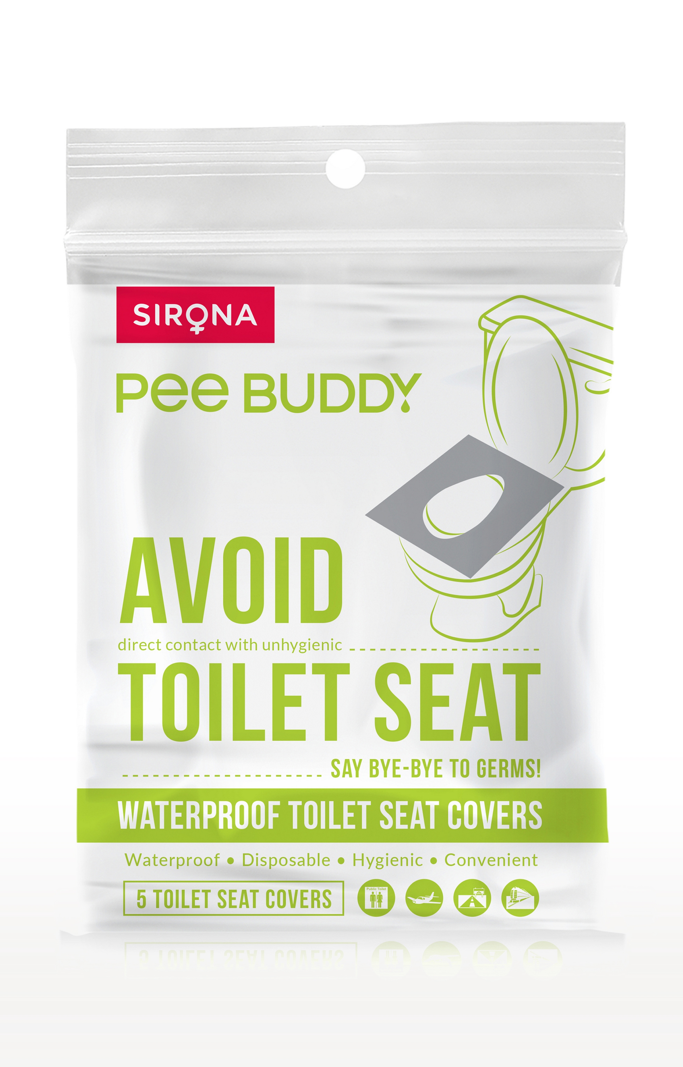 PEE BUDDY | PeeBuddy Waterproof Toilet Seat Cover 5 Toilet Sheets(Pack Of 1)