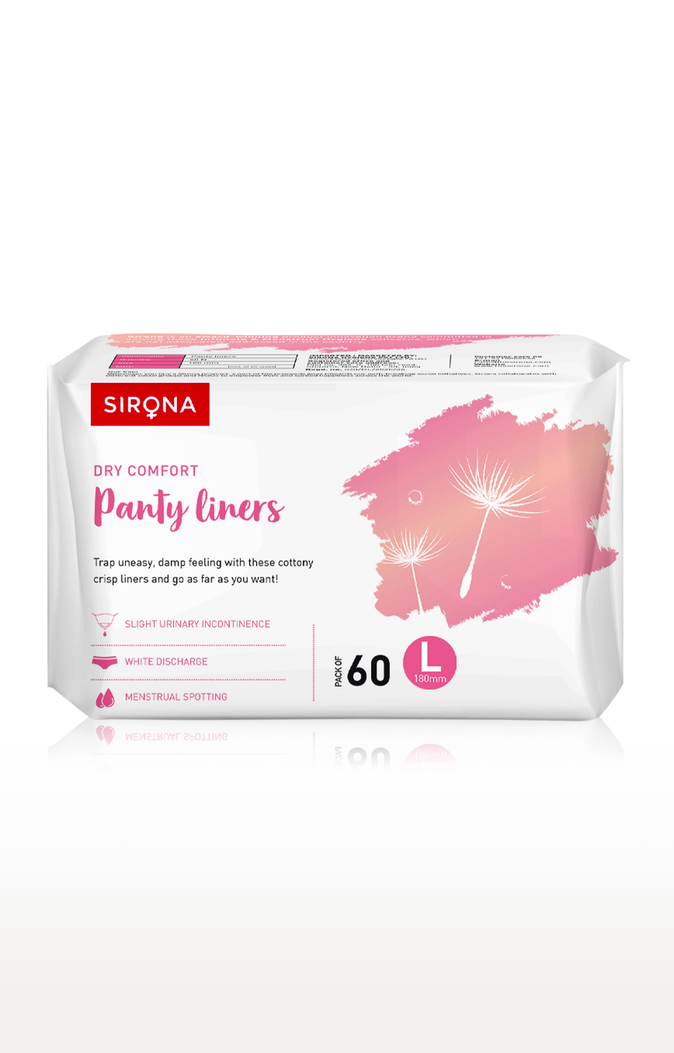 Sirona | Sirona Ultra-Thin Premium Panty Liners (Regular Flow) – 60 Counts - Large