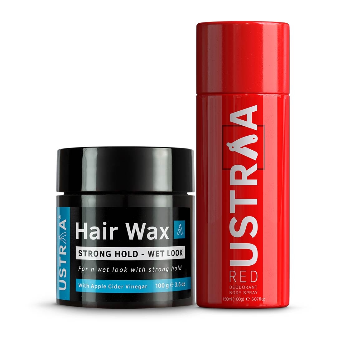 Ustraaa Red Deodorant 150ml & Hair Wax Wet Look 100g