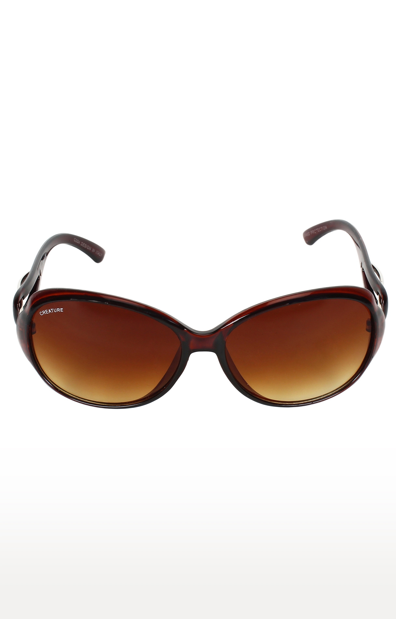 CREATURE | CREATURE Brown Gaga Cat-Eye Oversized Sunglasses For Women