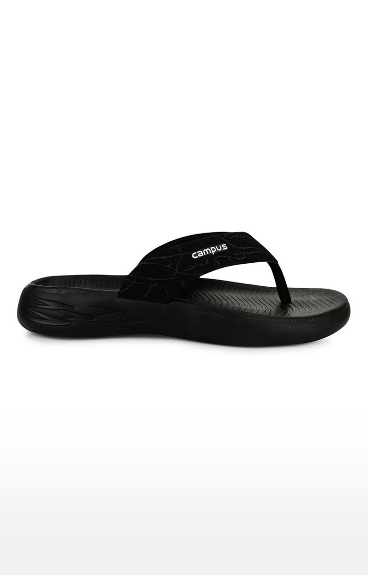 Campus Shoes | Black Slip on Slippers