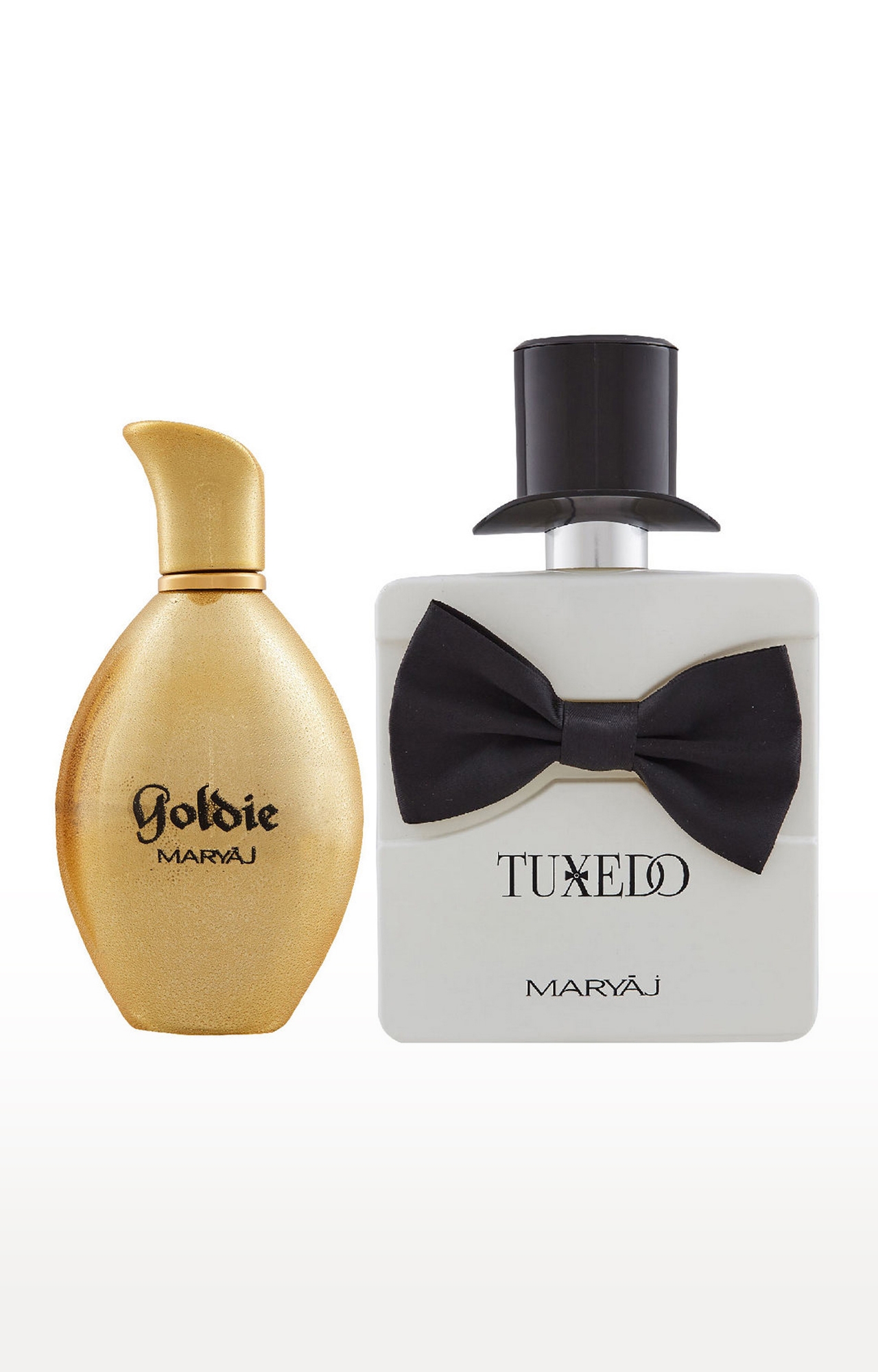 Maryaj Goldie Eau De Parfum Fruity Perfume 100ml for Women and Maryaj Tuxedo Eau De Parfum Perfume 100ml for Men