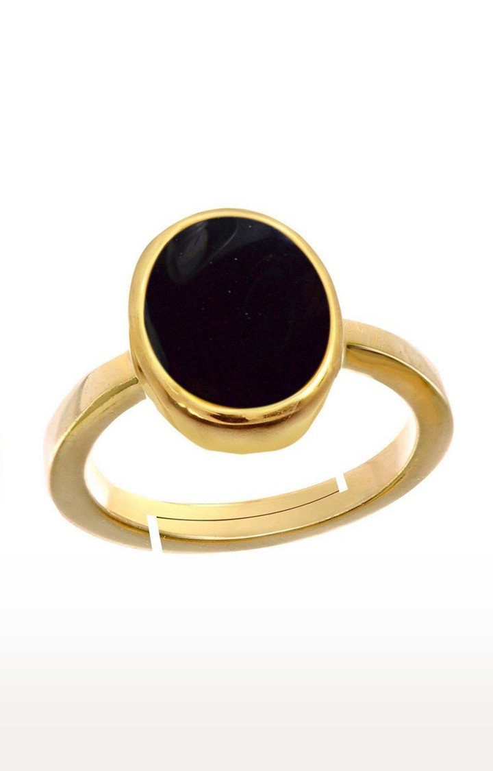 55Carat | Black Gold Plated Black Onyx Rings