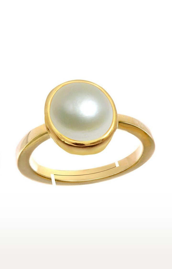 55Carat | White Gold Plated Pearl Rings