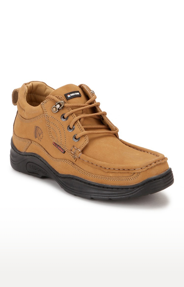 Men's Rust Leather Casual Lace-ups
