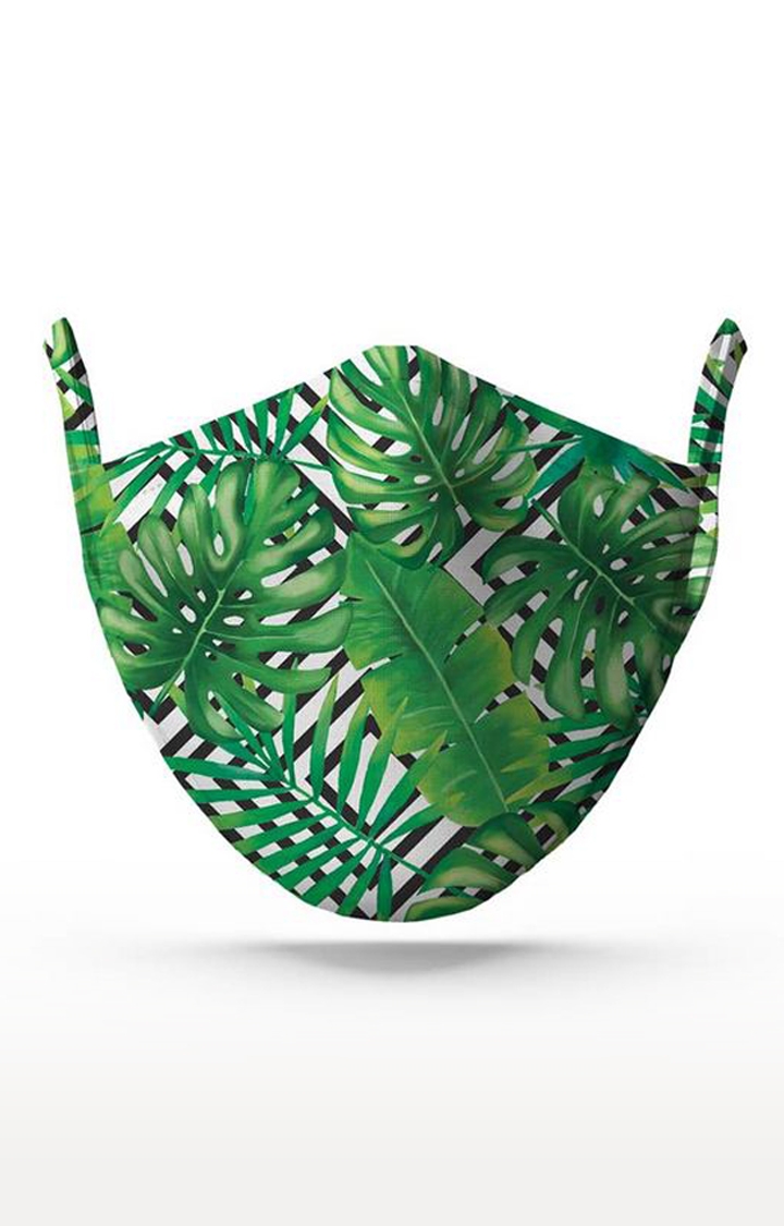 Whats Down | Green Tropical Scenery Cotton Reusable Face Mask