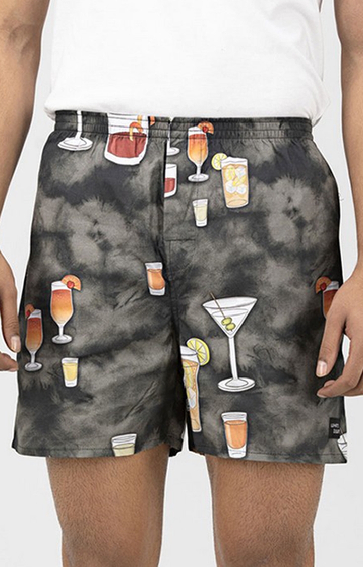 Whats Down | Grey Cocktail Men's Boxers