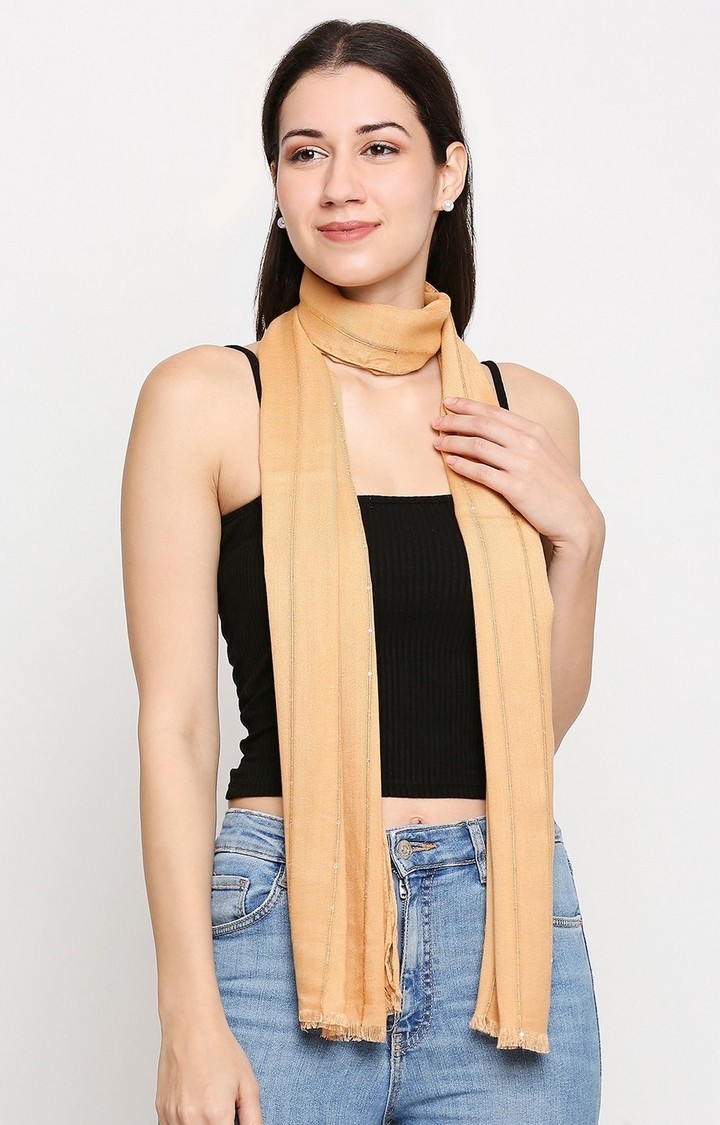 Get Wrapped | Get Wrapped Sequins Weaved Scarf with Frayed Fringes for Women