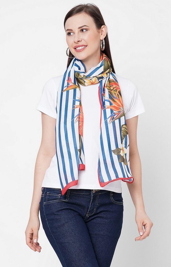Get Wrapped | Get Wrapped Multi-Coloured Digital Printed Scarf in Soft Wool Feel Fabric for Women 2