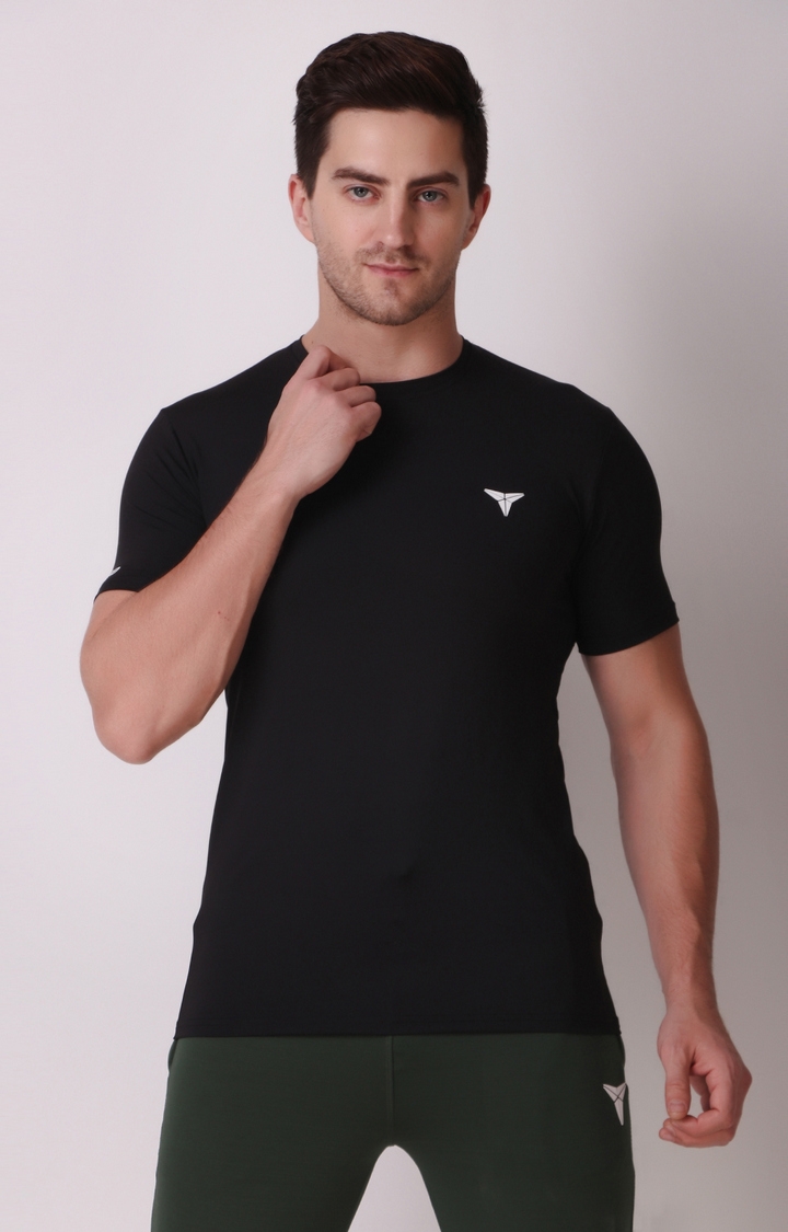 GYMYARD Men's Active Wear Black T-Shirt