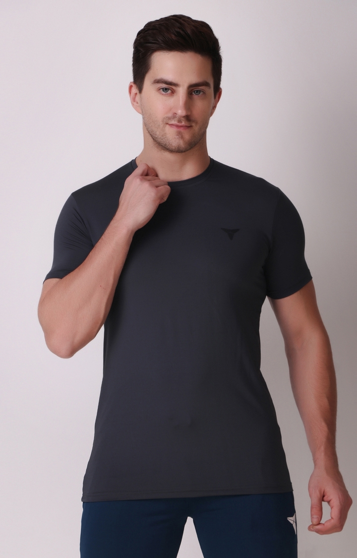 GYMYARD Men's Active Wear Grey T-Shirt