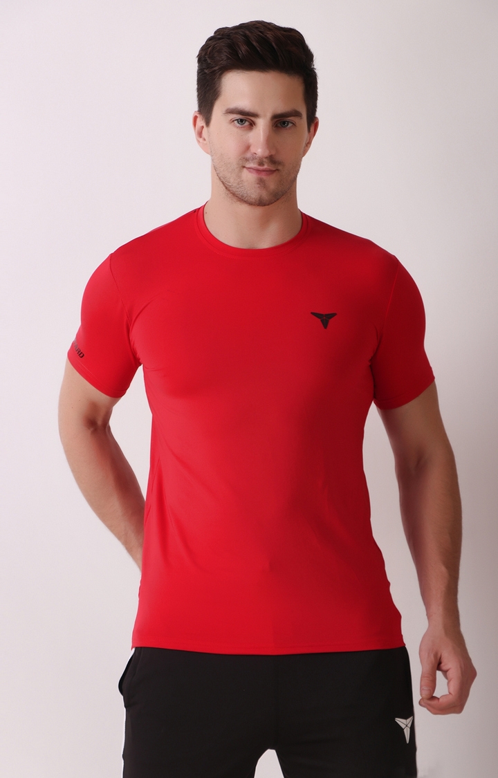 GYMYARD Men's Active Wear Red T-Shirt
