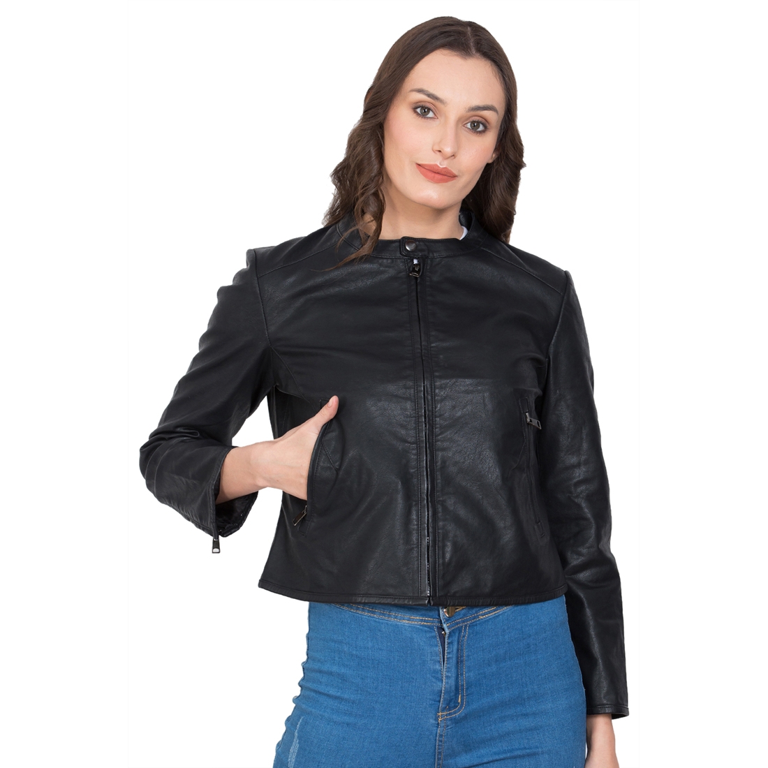 Justanned | JUSTANNED CHARCOAL WOMEN LEATHER JACKET