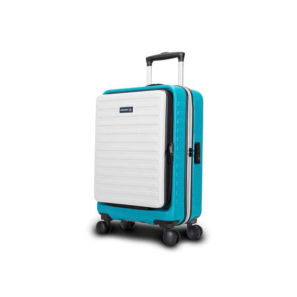 Assembly | Assembly Teal and White Hardside Cabin Trolley