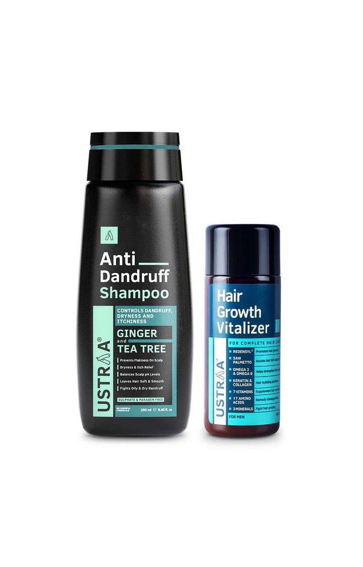 Ustraa | Hair growth Vitalizer & Anti Dandruff Shampoo(Pack Of 2)