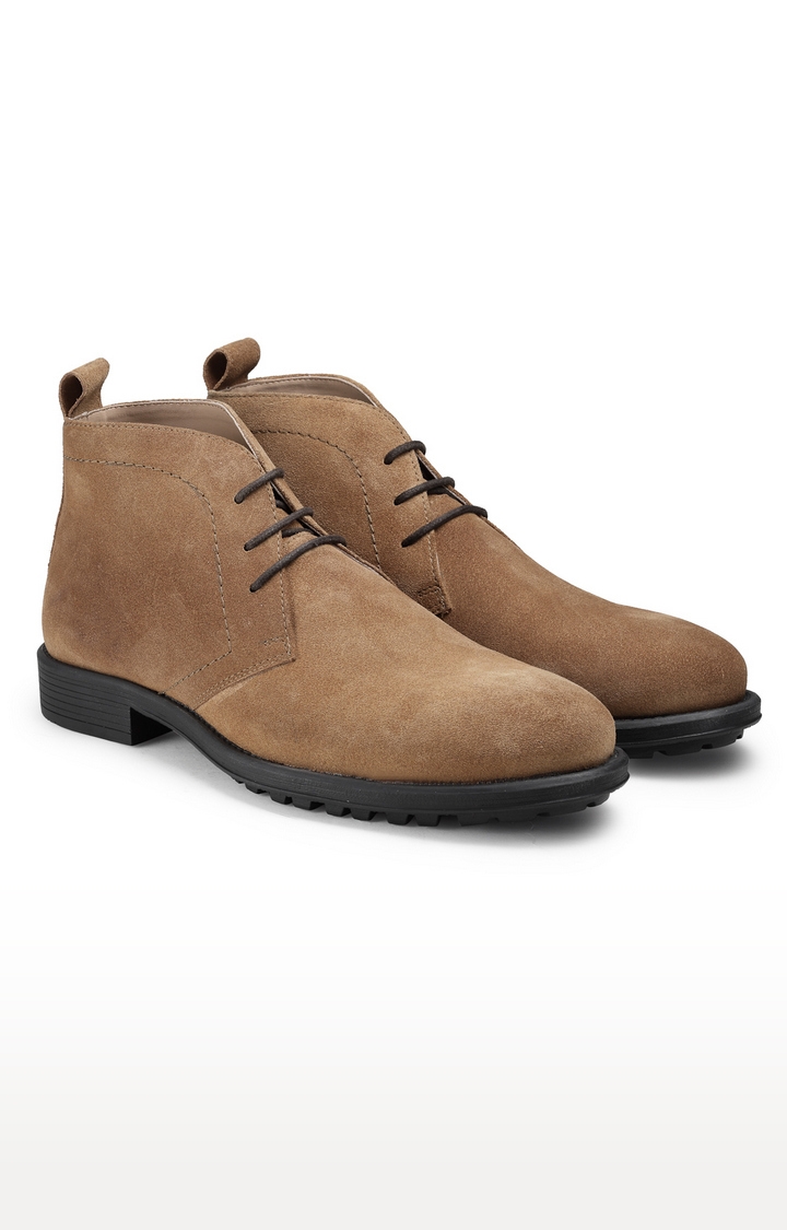 Hats Off Accessories | Suede Leather Beige Chukka Boots