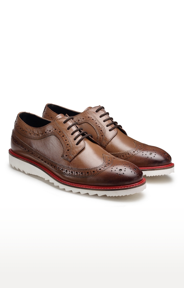 Hats Off Accessories | Genuine Leather Tan Brogues