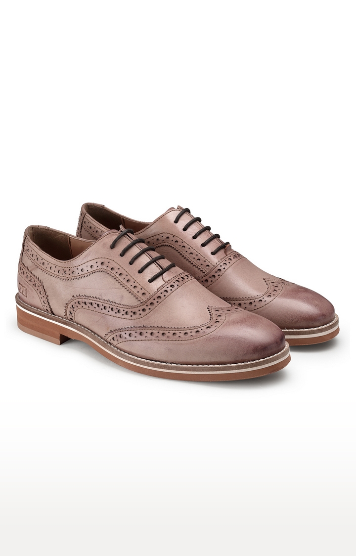 Hats Off Accessories | Genuine Leather Snowtop Tan Brogues