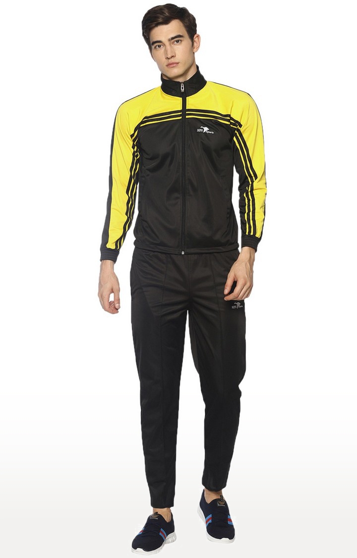 HPS Sports | Black and Yellow Colourblock Tracksuit