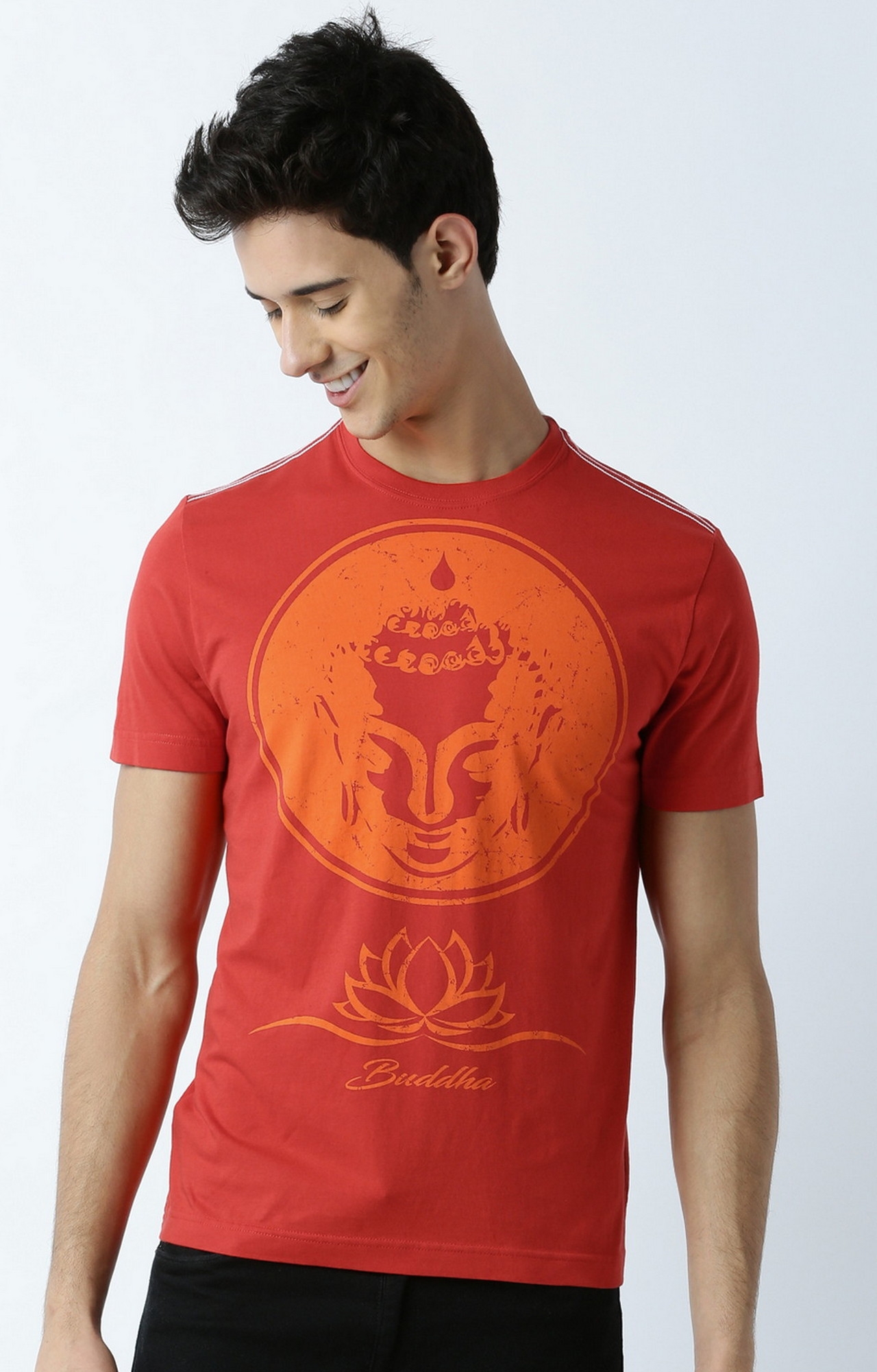 HUETRAP | Midst Of Nirvana Red Printed T Shirt