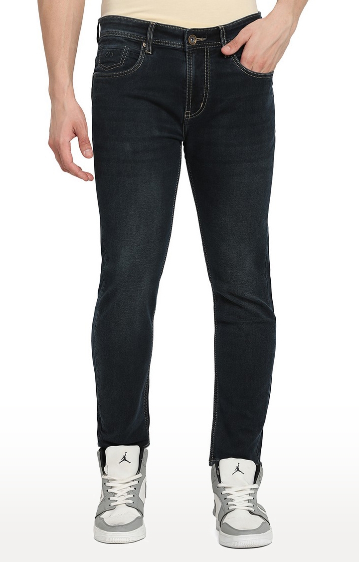 JBR-RD-0019 SLATE GRAY Men's Grey Cotton Blend Solid Jeans
