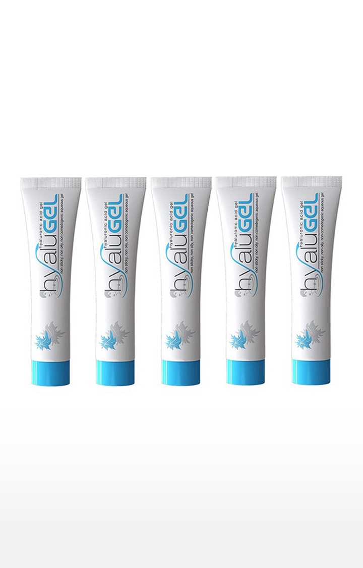 HYALUGEL | Hyalugel Hyaluronic Acid Gel (Paraben Free) - Moisturizer and Conditioner for the oily and acne prone skin : Pack of 5