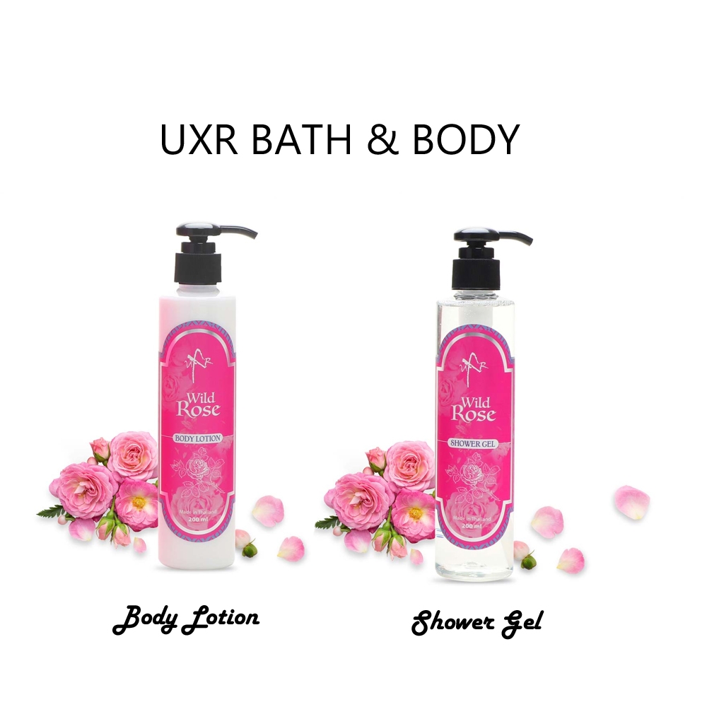 UXR Bath & Body Wild Rose Body Lotion and Shower Gel ( 200ML x 2 )