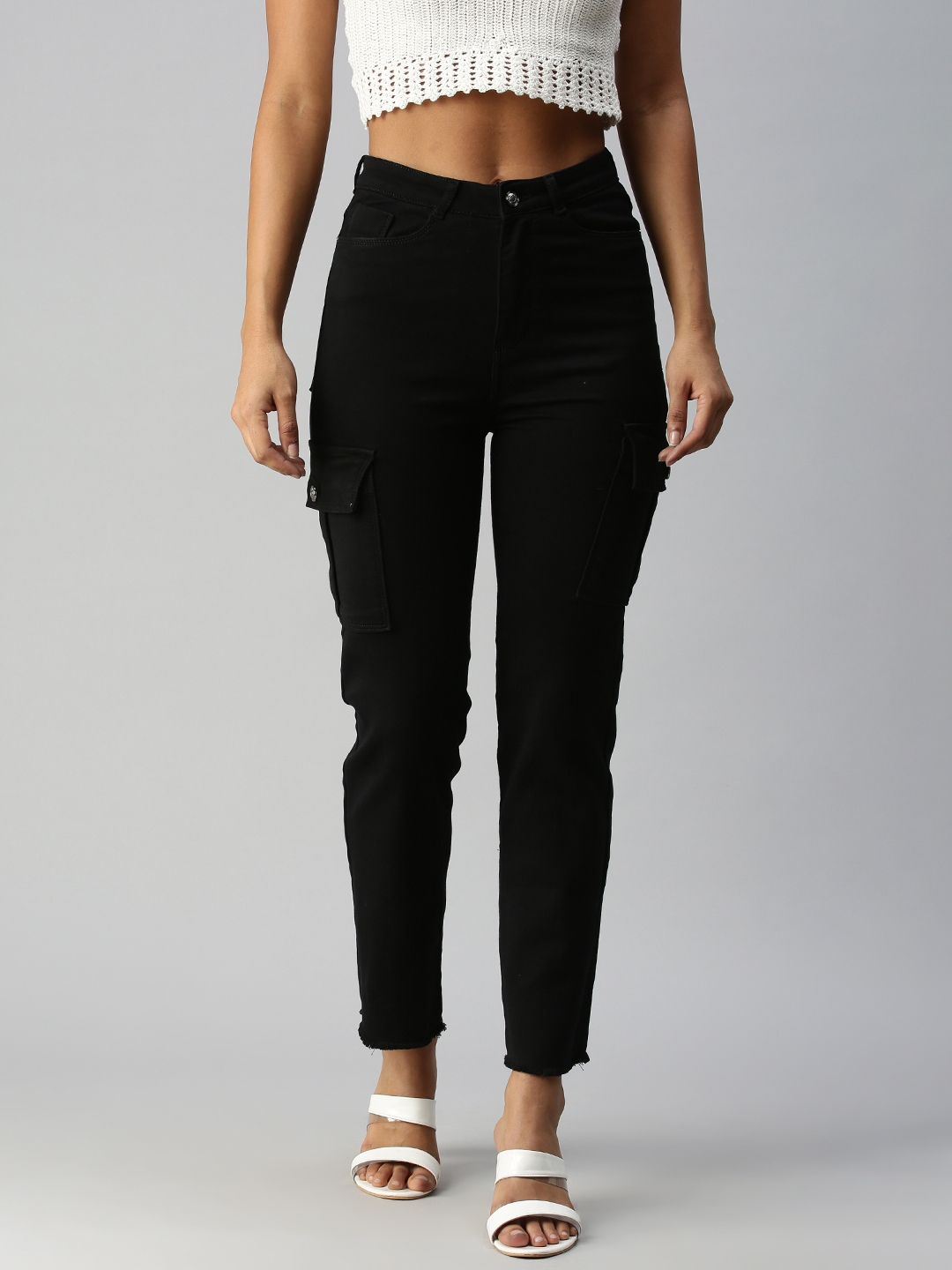 Showoff | Showoff Women's Straight Fit Clean Look Black Jeans