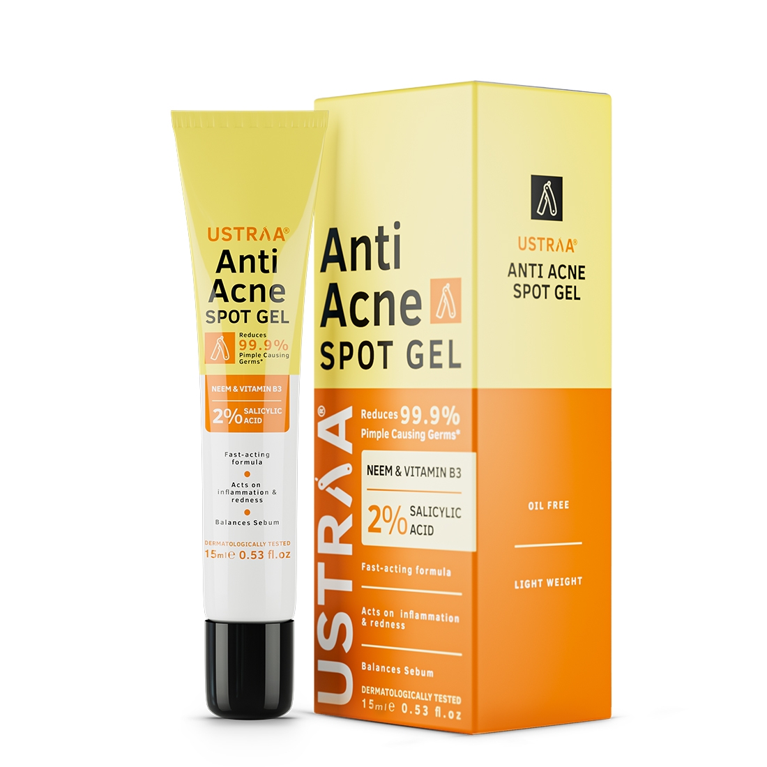 Ustraa Anti-Acne Spot gel With Neem & Vitamin B3 - 15g