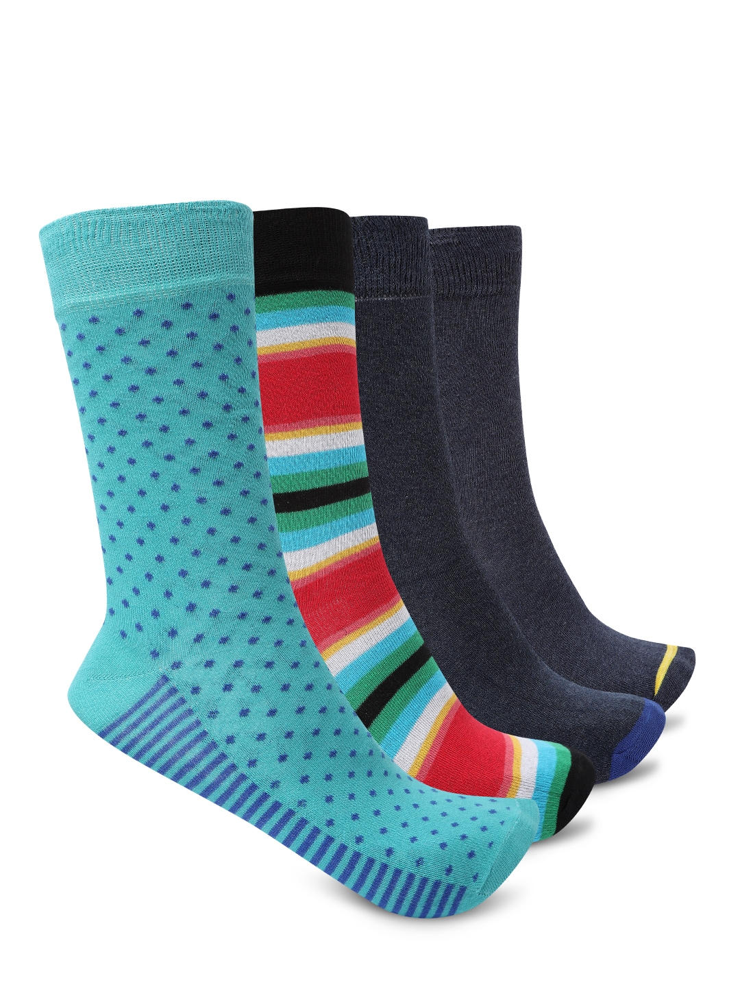 Smarty Pants | Smarty Pants men's pack of 4 solid and printed cotton socks. 