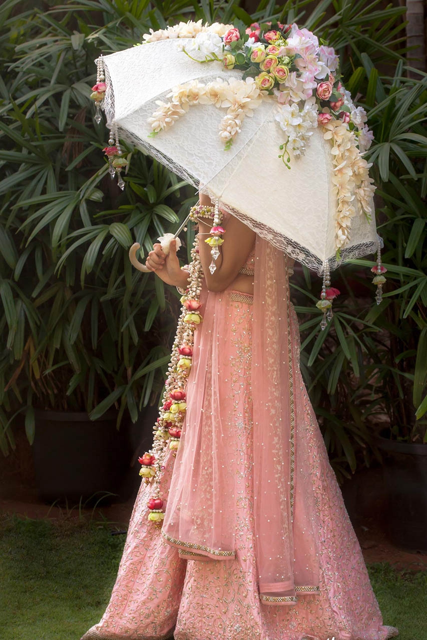 Artificial Floral Lace Umbrella