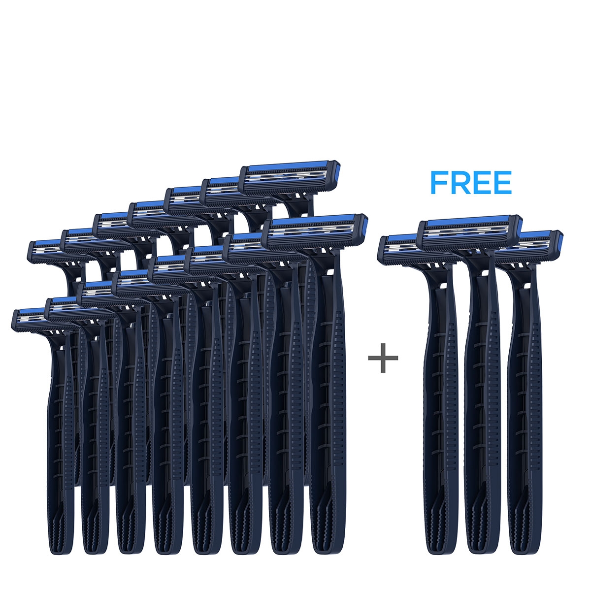 LetsShave | LetsShave Pro 2 Plus Disposable Razor - Twin Blade Disposable Shaving Razor (Pack of 15+3 free)