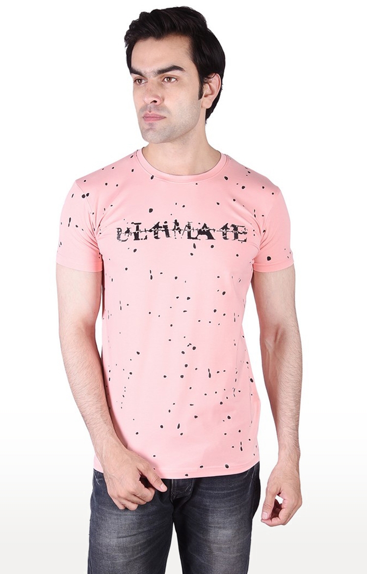 JAGURO | Pink Printed T-Shirt