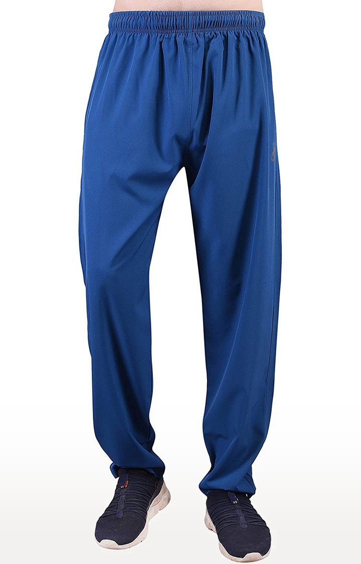 JAGURO | Royal Blue Polyester Solid Trackpant