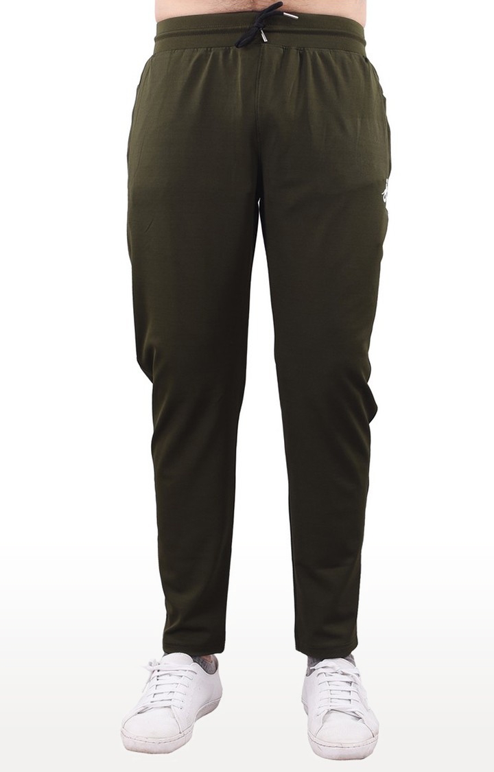 JAGURO | Green Cotton Solid Track pant