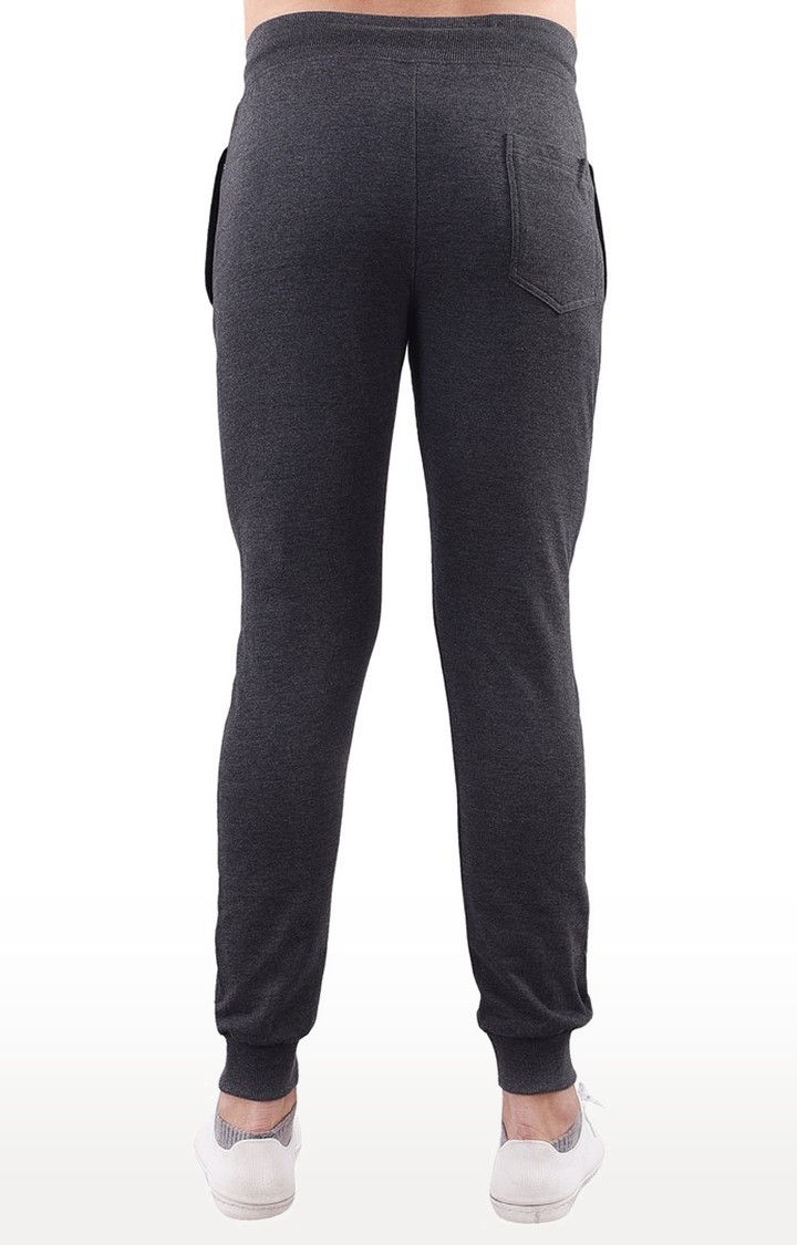 Grey Cotton Solid Joggers