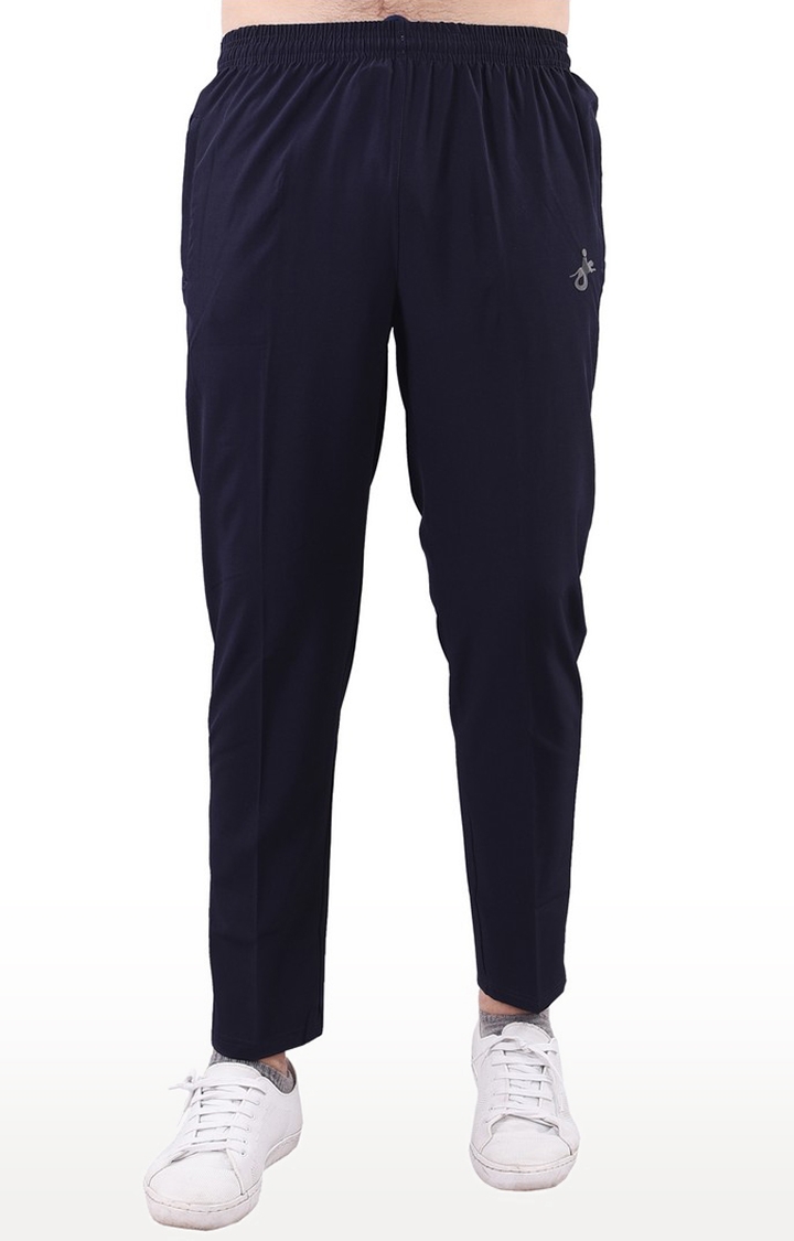 JAGURO | Blue Polyester Solid Trackpant