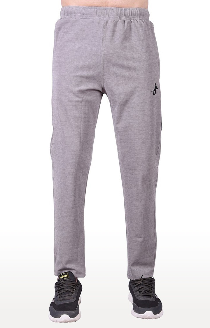 JAGURO | Grey Polyester Melange Track pant